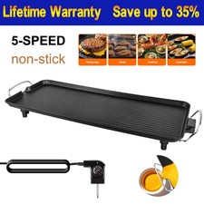  Electric Teppanyaki Grill Table Top Griddle Hot Plate Barbeque Large & X-large