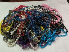 Jewellery Huge Job Lot Mardi Gras Style Acrylic Long Beaded Necklaces 1.3+ Kilos
