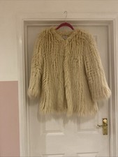 River Island Cream Faux Fur Jacket 12