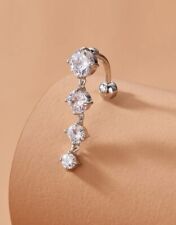 Silver diamond crystal belly