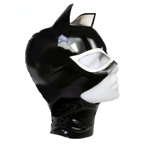 Latex hood rubber mask back - w/,