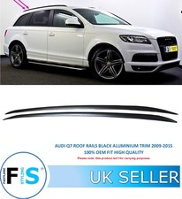 AUDI Q7 4L/4LB 2006-15 ROOF RAILS CROSS BARS GLOSS BLACK ALUMINIUM 100% OEM FIT