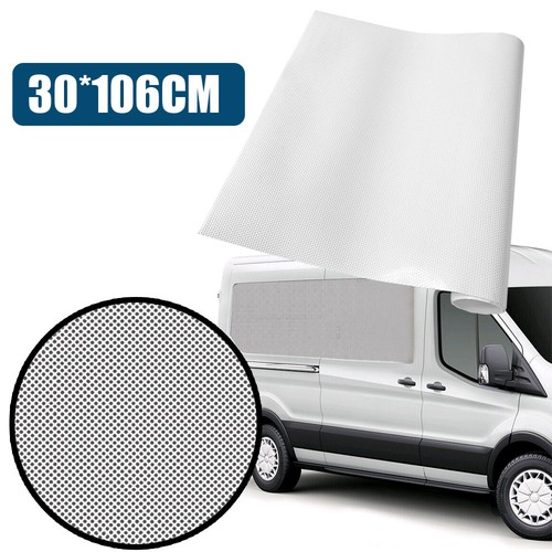 White perforated window tint - white,