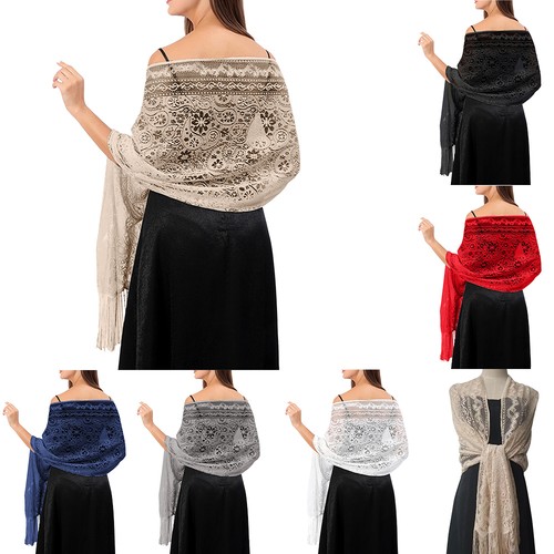 Women lace scarf shawl wrap - lace,