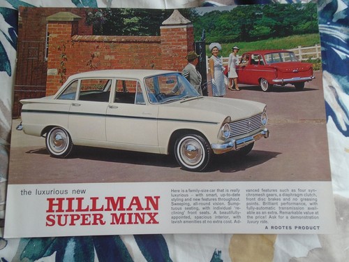 Hillman super minx brochure - hillman,