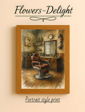 BARBER RETRO WATER COLOUR  A4