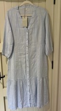 Gorgeous POETRY Linen/cotton Baby Blue Dress BNWT RRP £159 Size 8