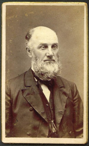 Full grey beard bald - cdv, r