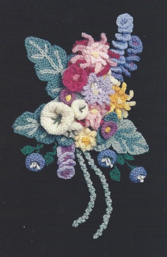 Flowers and leaves knitting - flowers,