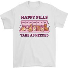 Dog Happy Pills Mens T-Shirt 100% Cotton