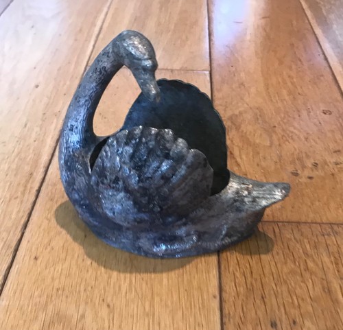 Vintage silver plated swans - plated,