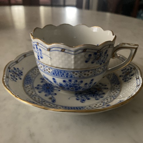Herend porcelain blue flowers - herend,