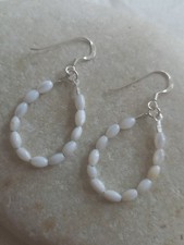 Mother Of Pearl Loops Earrings