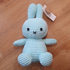 Bon Bon Toys Miffy Bunny Rabbit Light Blue Soft Toy Plush Comforter Cordy 