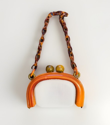 Vintage bakelite bag handle - vintage,
