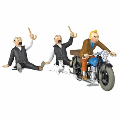Tintin figurine motorbike king - figurine,