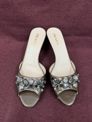 Prada jewelled peep toe - prada, kitten