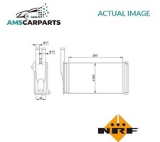 HEATER RADIATOR EXCHANGER LHD ONLY 58638 NRF NEW OE REPLACEMENT