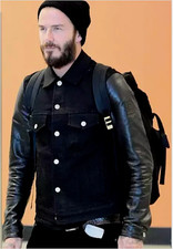 SUPER RARE DAVID BECKHAM BELSTAFF DENIM & LEATHER JACKET - S - GREAT CONDITION