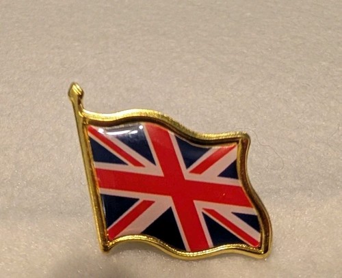Waving union jack enamel pin - union,