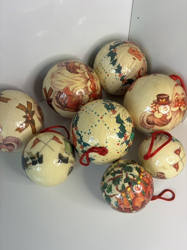 Vintage paper mache christmas - vintage,