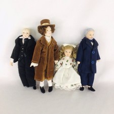 4 Dolls House Victorian People 1:12 Scale Miniature EB22JH