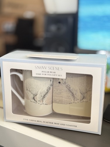 Snow scene polar bear - polar, mug