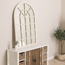 Shabby Chic Arch Window Mirror
