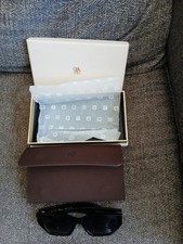 Vintage Pragnell Unisex Sunglasses - Black - NEW IN POUCH / BOX