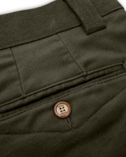 Hoggs of Fife Carrick Stretch Technical Moleskin Trouser Olive  Teflon Coated (
