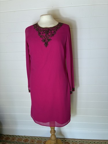 Savoir bright pink - pink, beaded