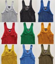 Mens Boys Crystal String Vests
