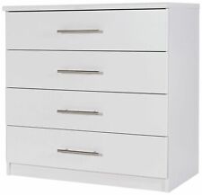 Home Normandy 4 Drawer Chest of Drawers White | Bedroom Storage Furniture Modern