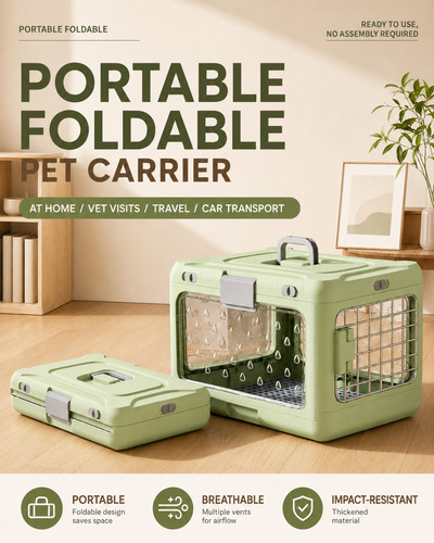 Foldable pet carrier for cats - pet,
