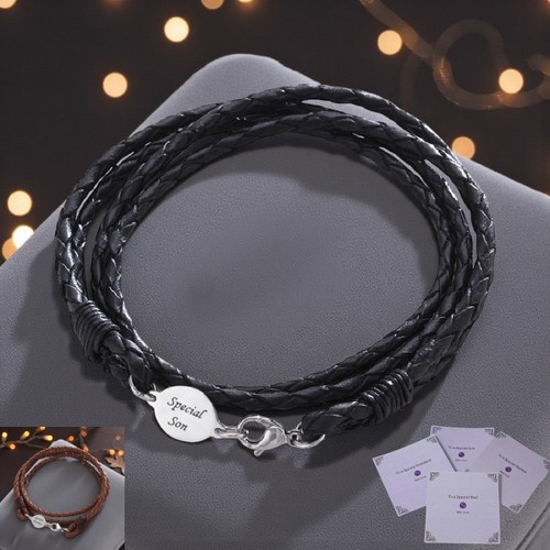 Man leather bracelet - leather,