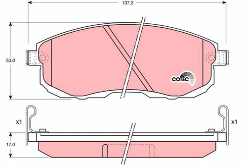 Gdb1003 trw brake pad - trw,