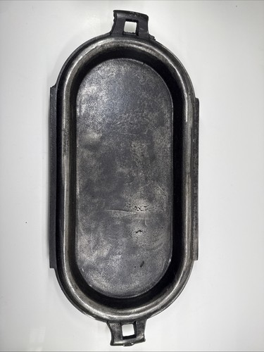 Vintage oval cast iron - oval,
