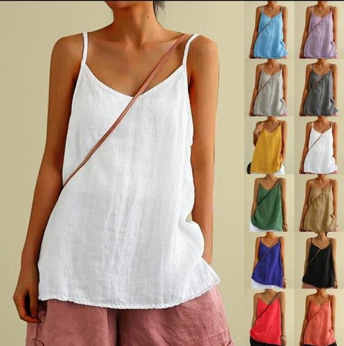 Women strappy linen cotton - linen,