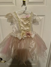 Fairy Dust Ivory Pink Fairy Princess Costume Toddler Size 4T Dress Only No Wings