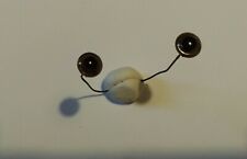 2 Real Glass Teddy Bear Eyes  Vintage  Hand Blown   10  mm Diameter 