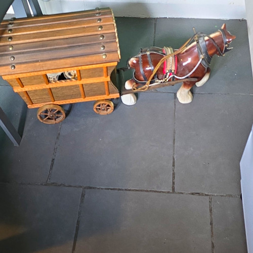 Vintage porcelain clydesdale - porcelain,