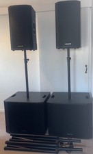 Pioneer DJ XPRS 122 Tops + XPRS 1182ST Subs + 4x Poles + Cables Bundle