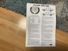 FORD RS 2000 & RS MÉXICO  DATA SHEET