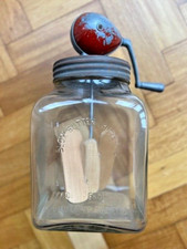 Vintage Original Glass Blow Butter Churn 4/40 Made In England