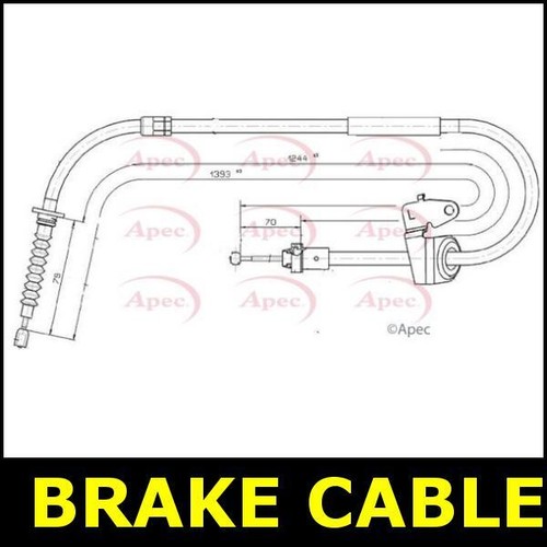 Handbrake cable parking - parking, rear