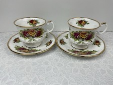 Elizabethan English Garden 2 x Small Tea / Coffee Cups & Saucers Unused