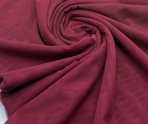 Plain burgundy mesh - plain,