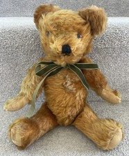 Antique Vintage Old Cinnamon Mohair Jointed Teddy Bear British