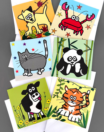 Pack animal theme - animal, notelet