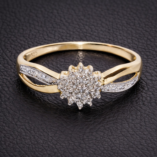 9ct yellow gold - gold, silver